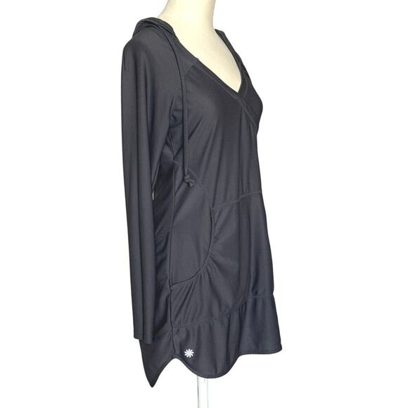 Athleta Wick It Wader Hooded Swim Coverup Dress XS Beachy Coastal Cruise - Picture 4 of 10